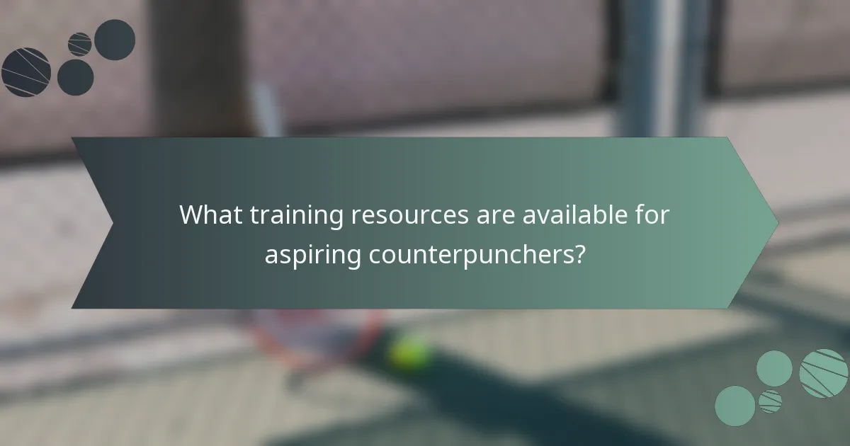What training resources are available for aspiring counterpunchers?