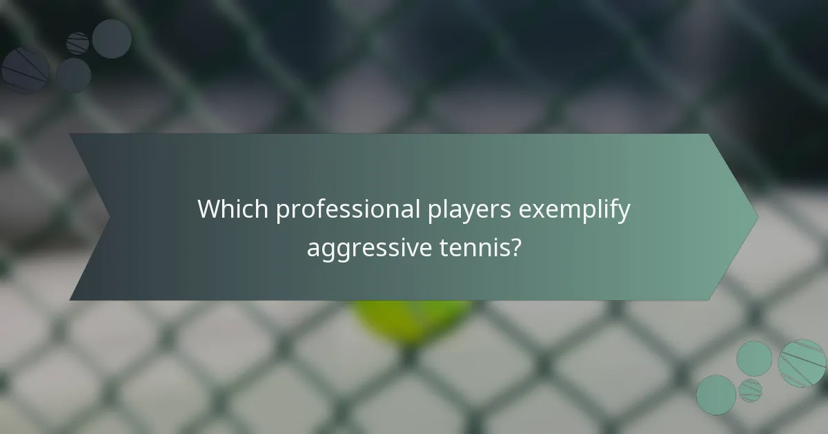 Which professional players exemplify aggressive tennis?